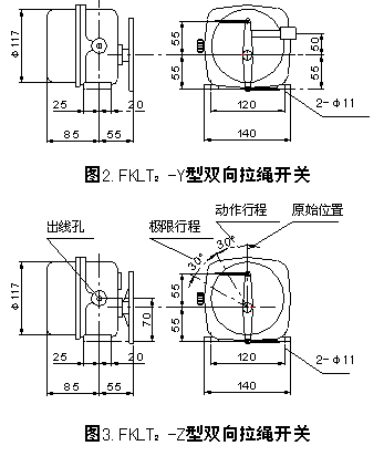 FKLT2-Y雙向拉繩開關操作簡便價格合理