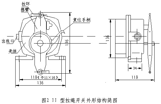 XLLS-J-I雙向拉繩開關(guān)接線圖_雙向拉繩開關(guān)防水拉繩開關(guān)工廠直供