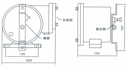 BSFLS型防爆雙向拉繩開關_防爆雙向拉繩開關KBW-220L礦用往復式拉繩開關